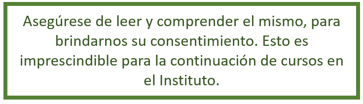 Aceptar el aviso, a los efectos de continuar sus cursos.